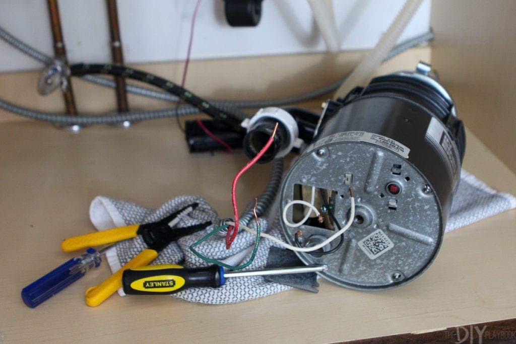 Remove wires from old disposer