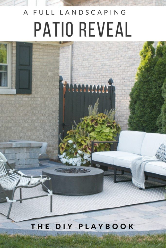 landscaping and patio reveal with lots of before and after photos
