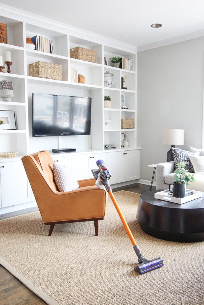 Using a dyson vacuum to clean