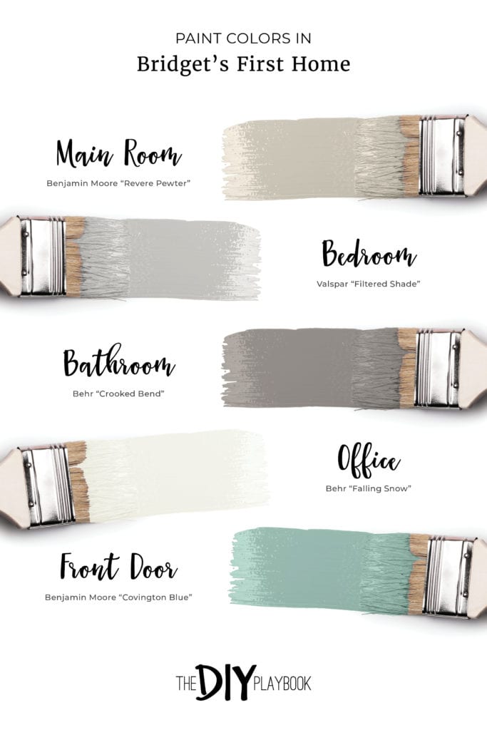 The paint colors in Bridget's first home
