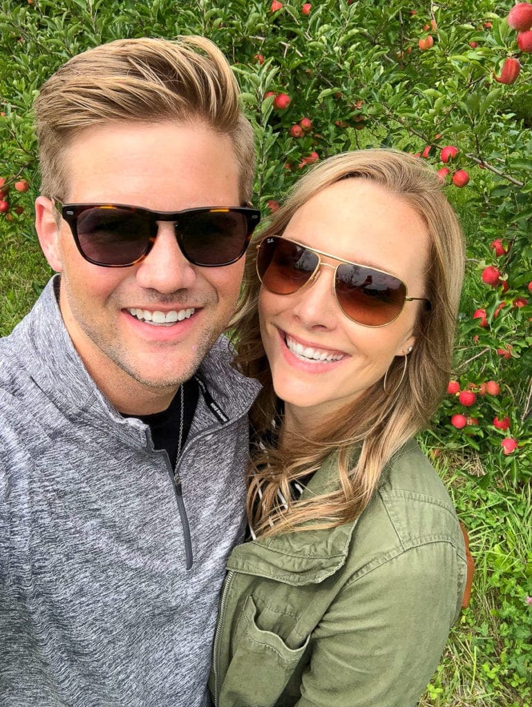 casey and finn apple picking