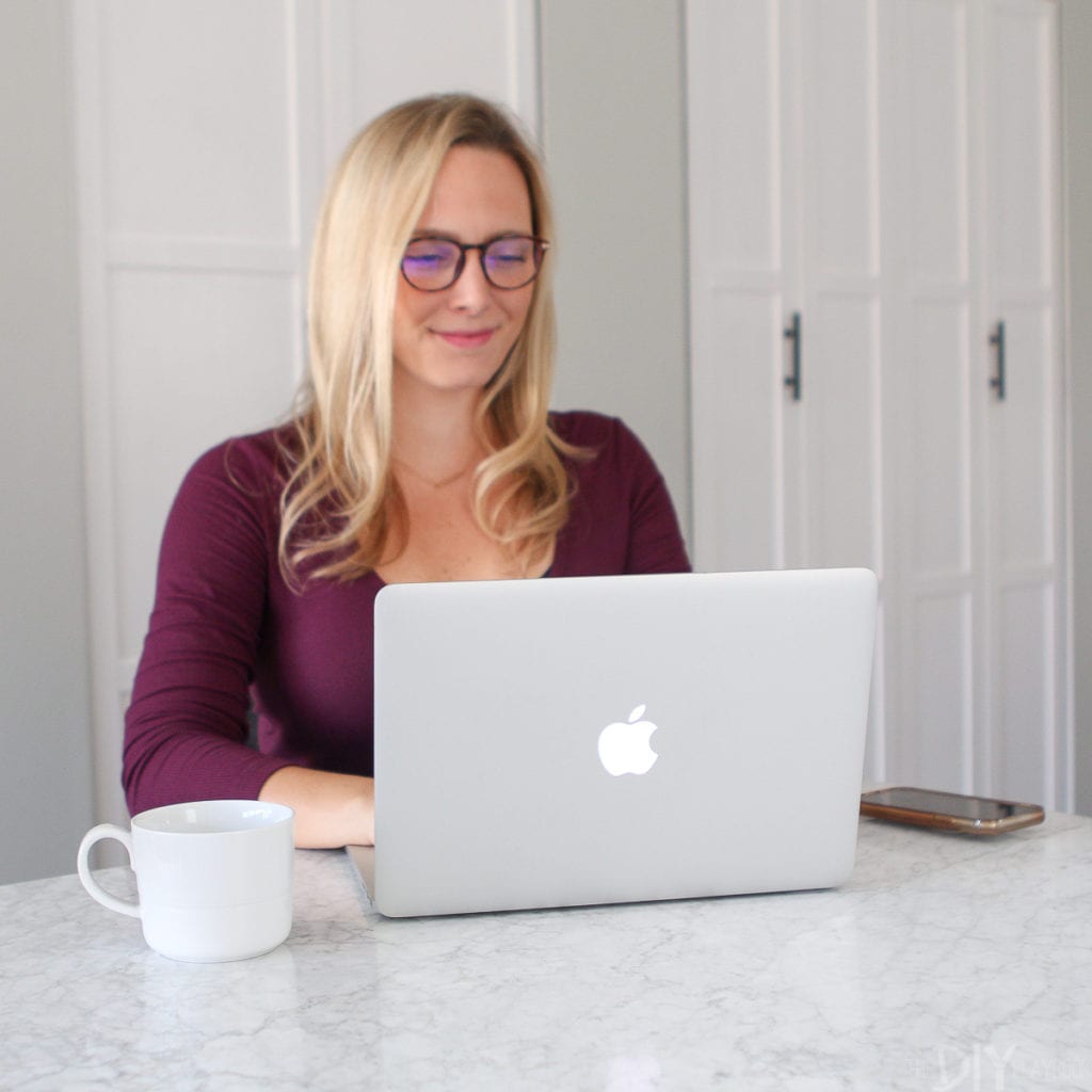 Typing out tasks on the computer