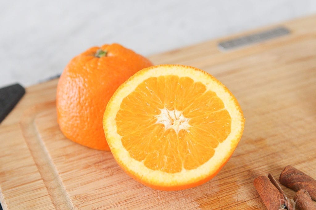 Sliced oranges for the fall recipe
