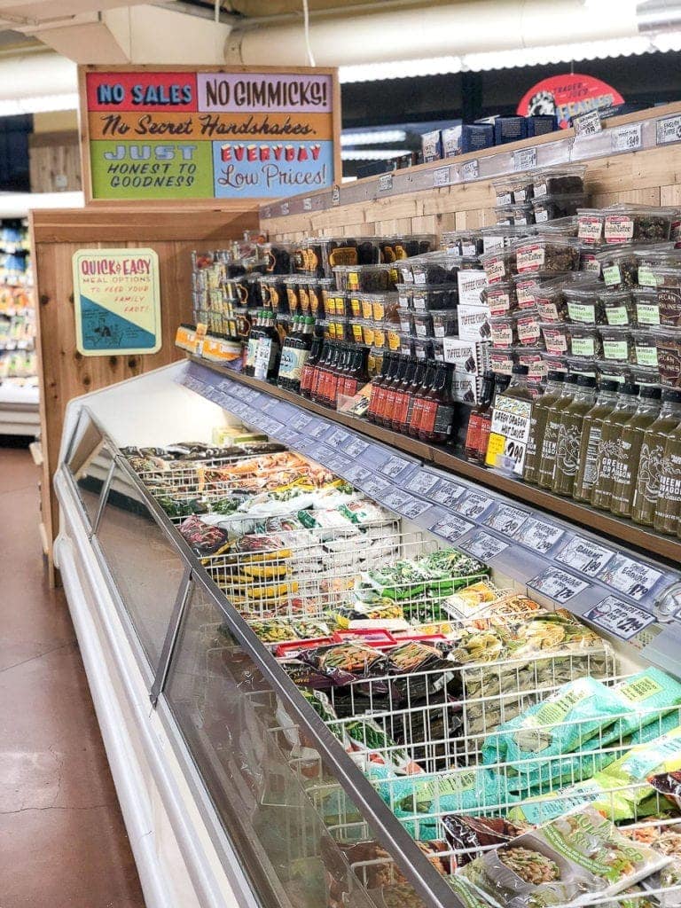 frozen food aisle at trader joe's