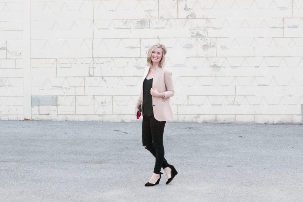 A date night look with a fall blazer
