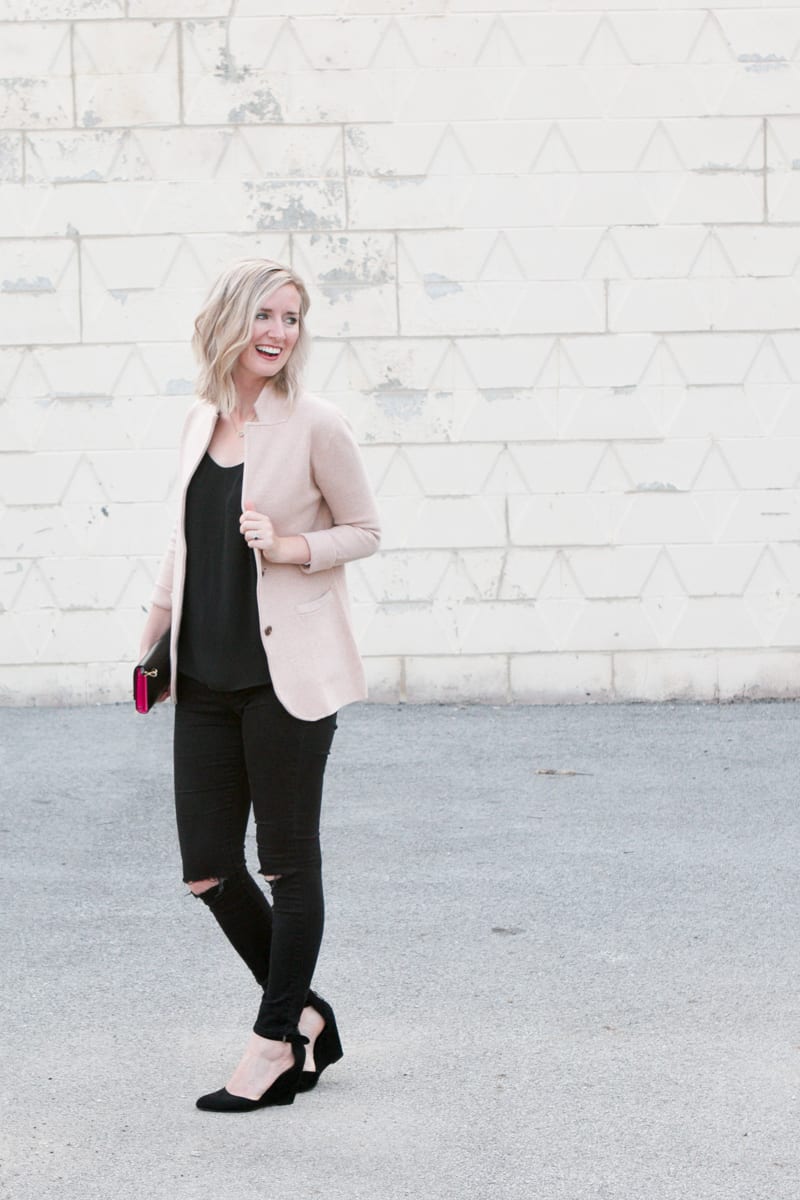 Date night look with fall blazer