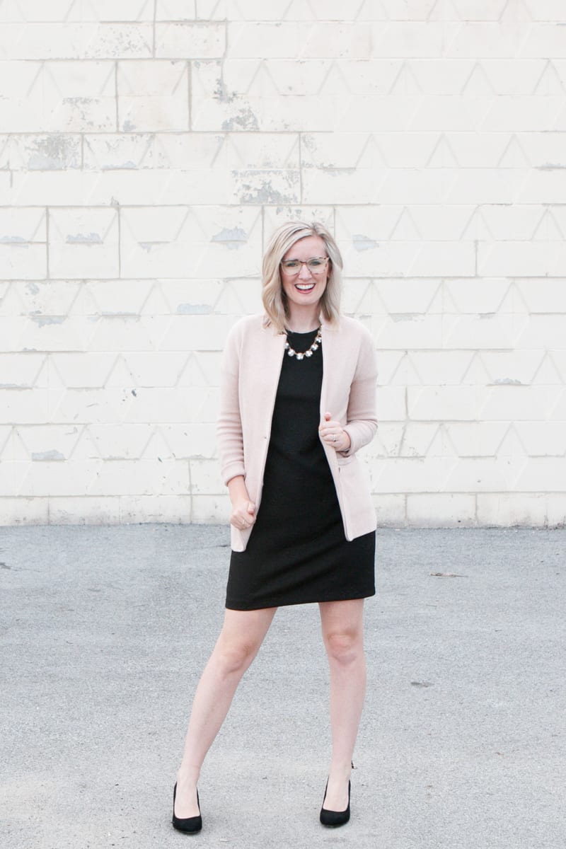 Wearing a blazer for work