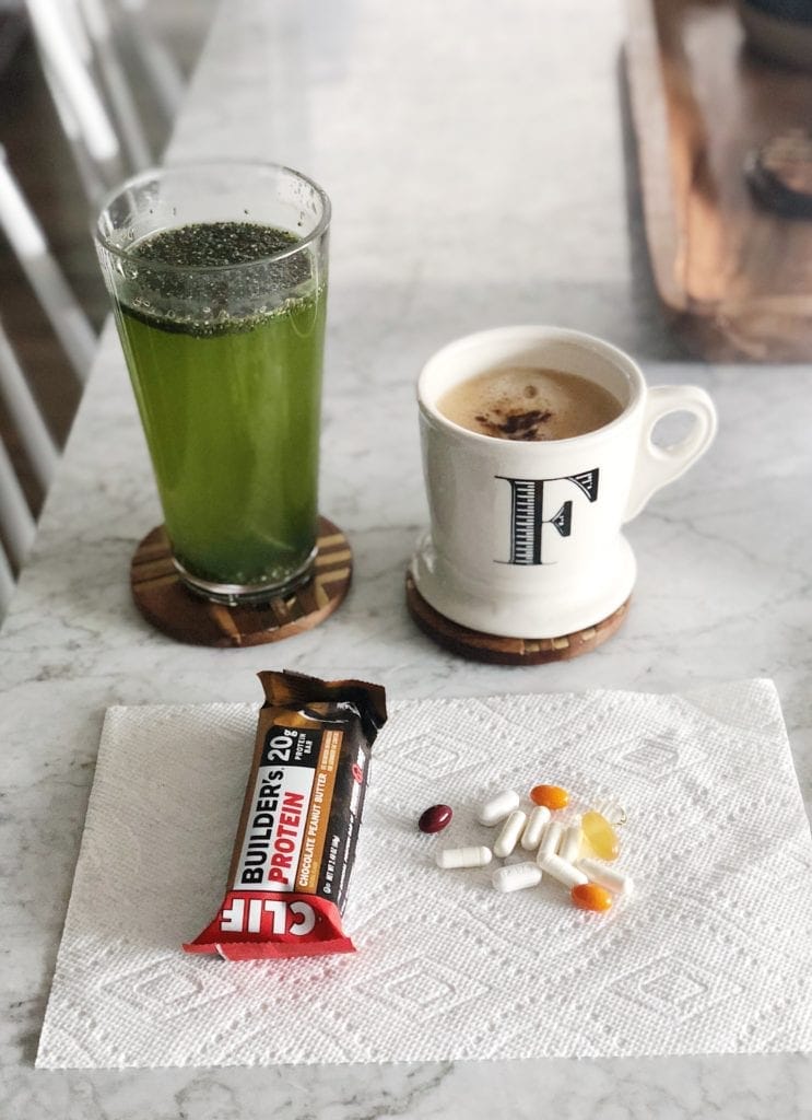 vitamins and coffee for breakfast