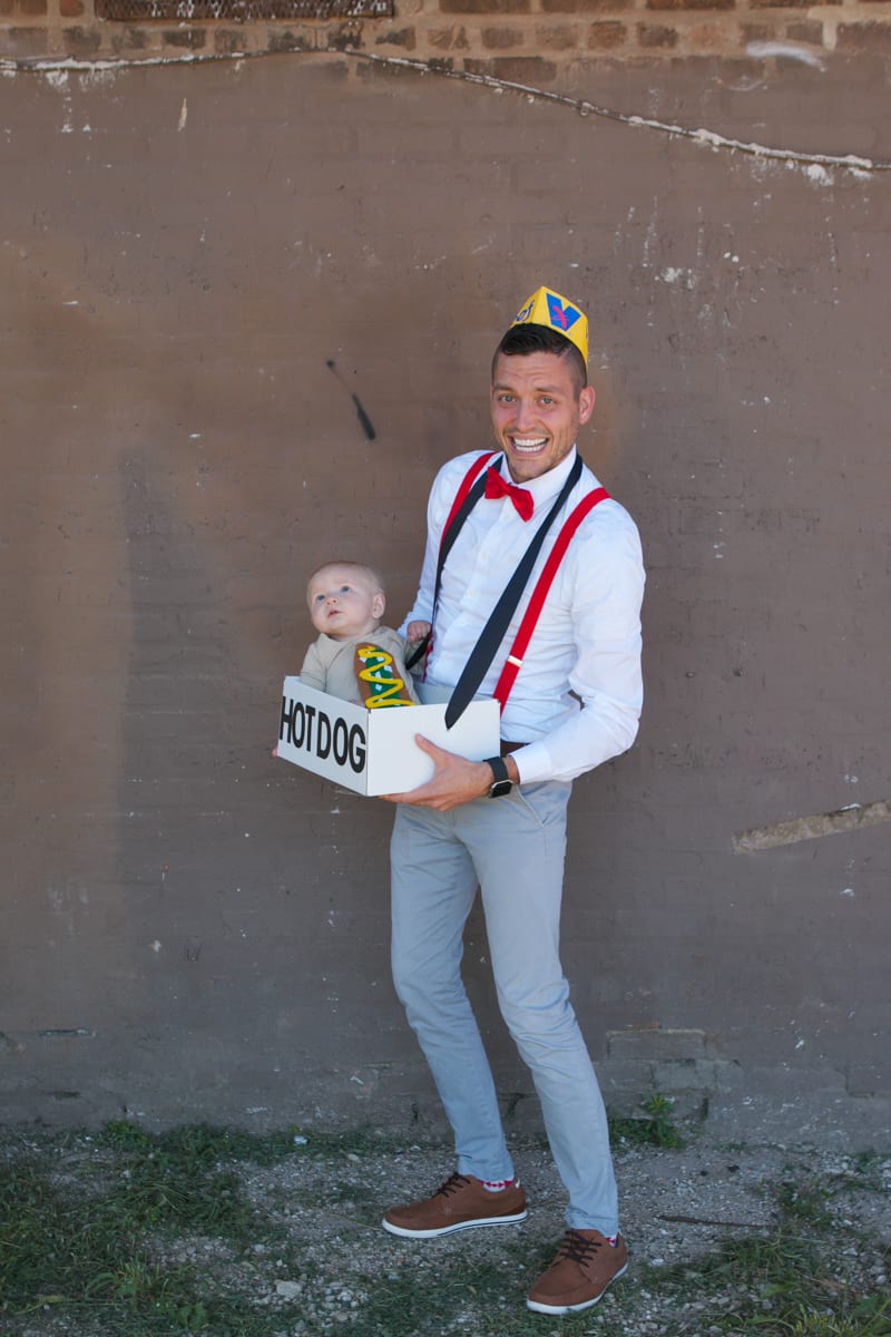 diy hot dog costume for men