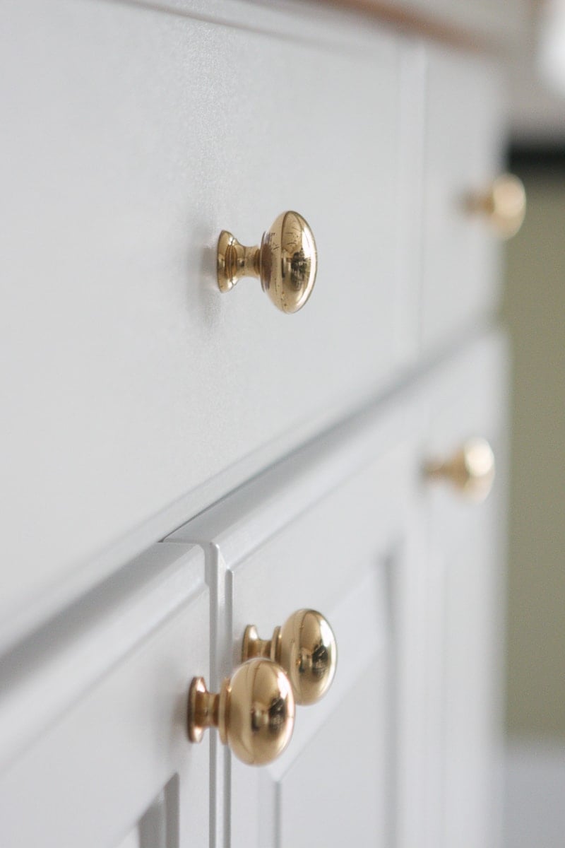 brass hardware from the 90's being replaced