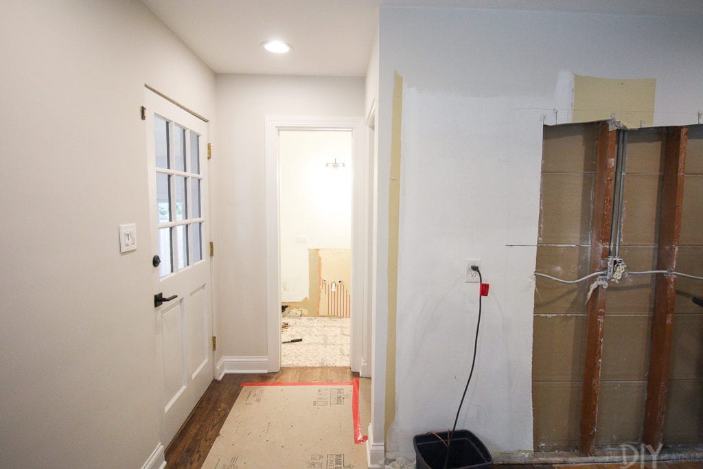 Demo'ed half bathroom
