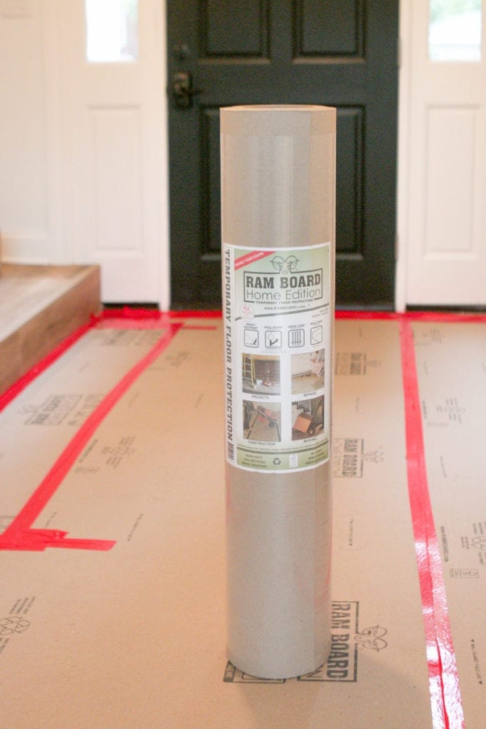 protecting the floors for a kitchen demo