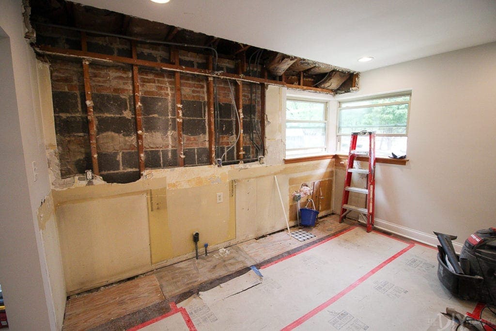 preparing a kitchen renovation for backsplash tile