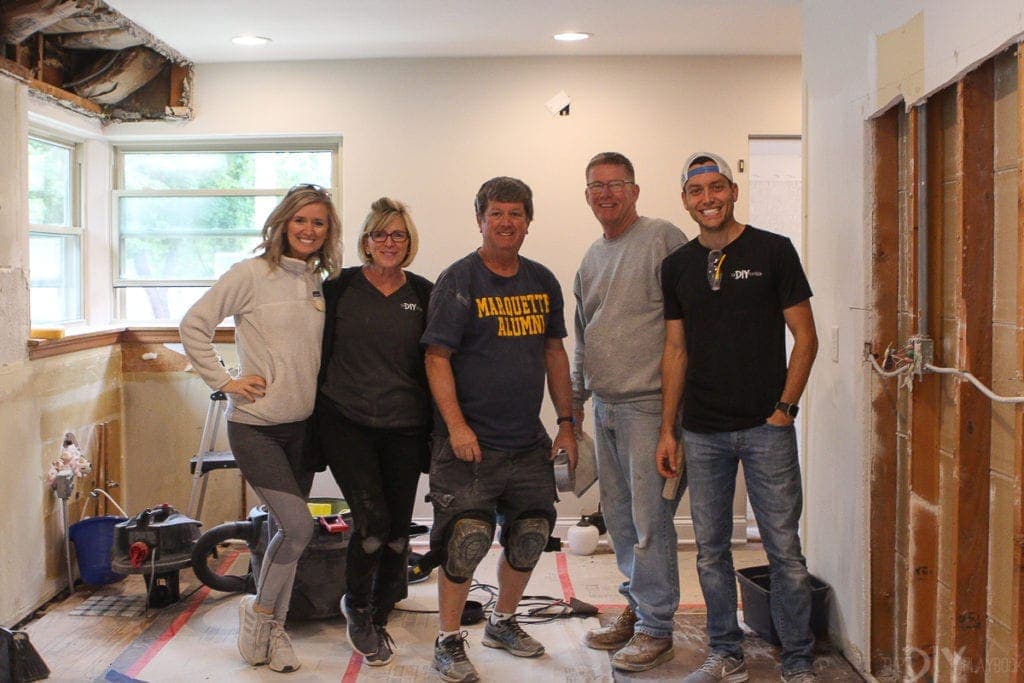 recruiting friends and family for kitchen renovation