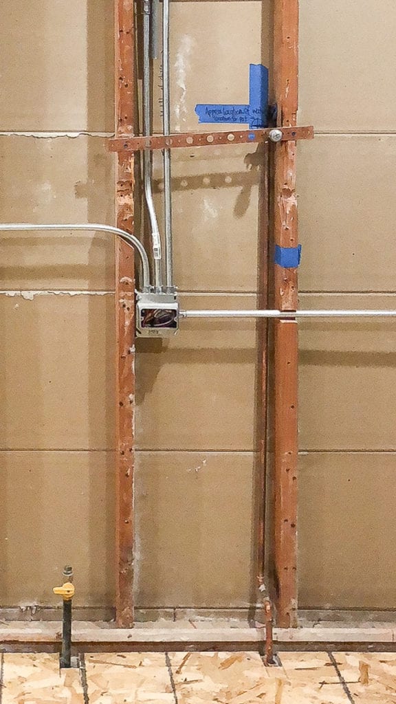plumbing in a kitchen renovation