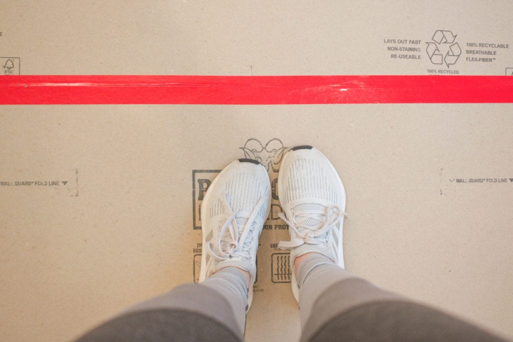 protective floor coverings during demo