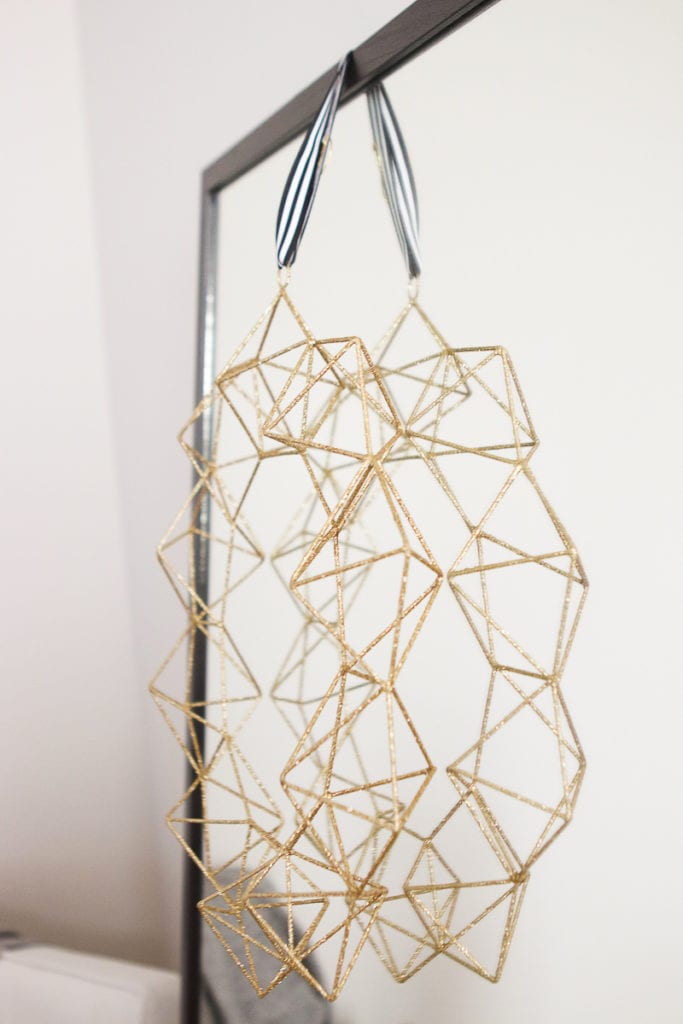 a geometric wreath from west elm