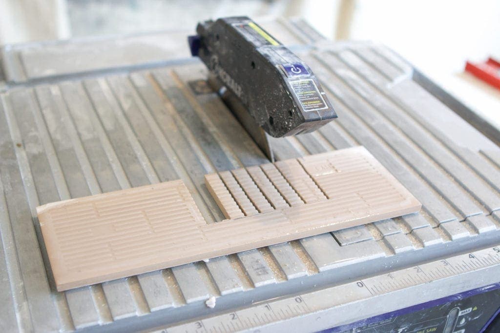 cutting tile around a backsplash
