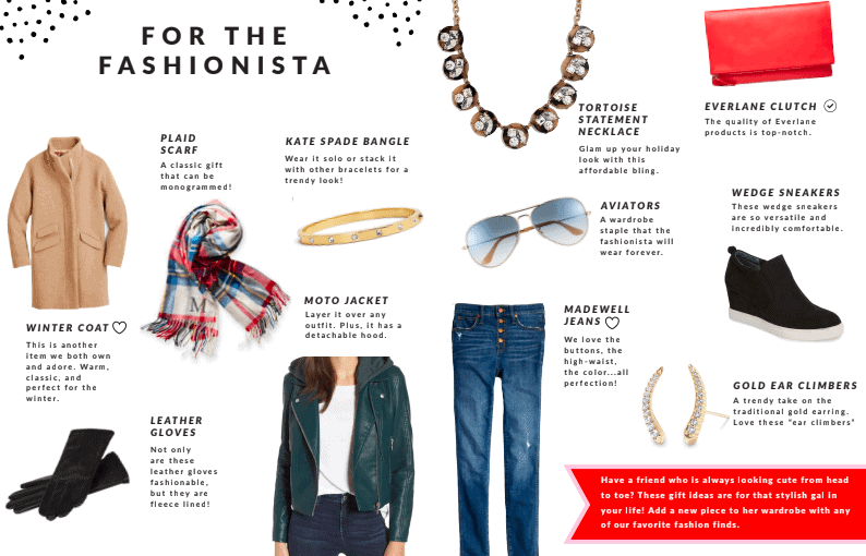 gift guide fashionista page