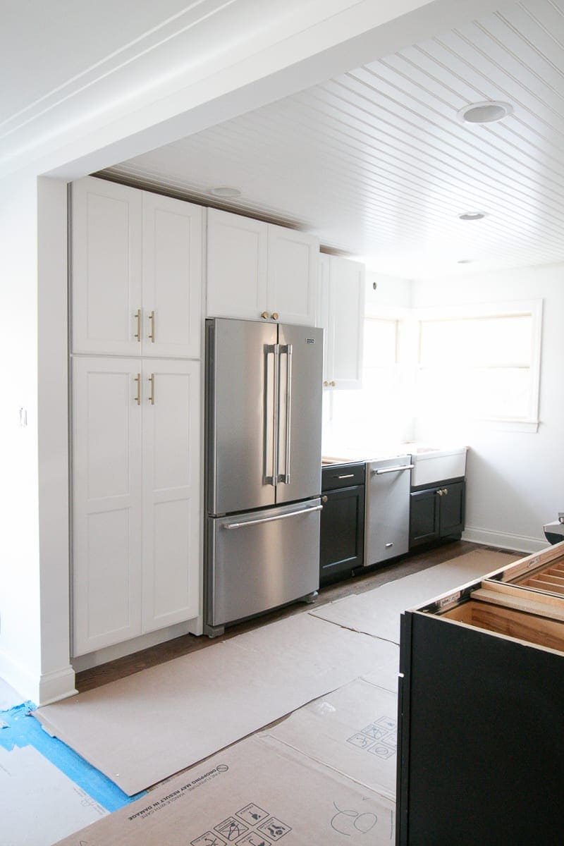 pantry hiding a microwave