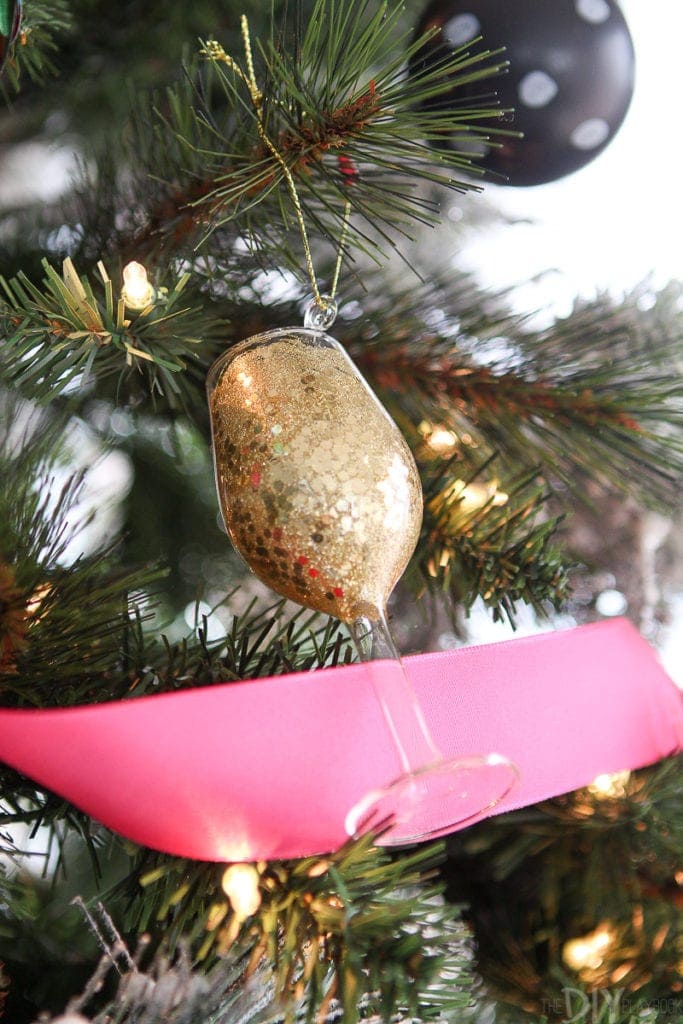 Wine glass ornament