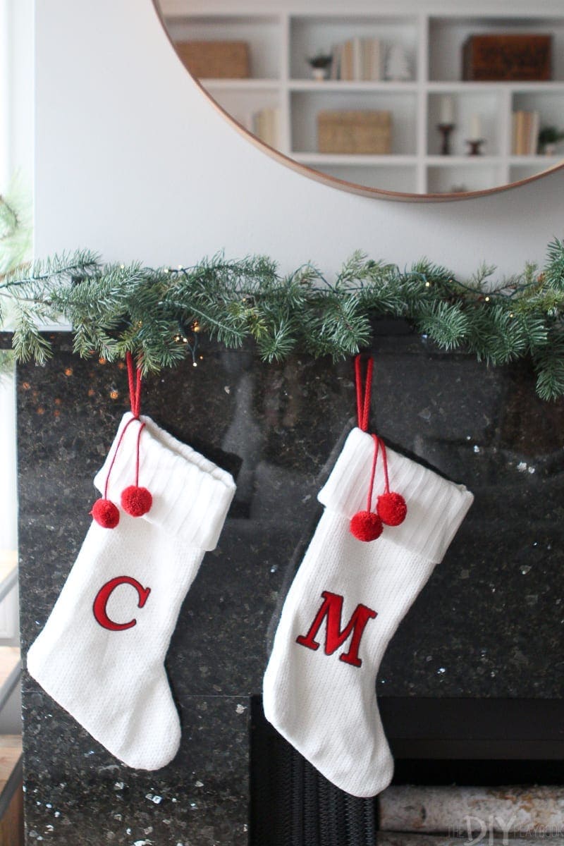 White and red stockings