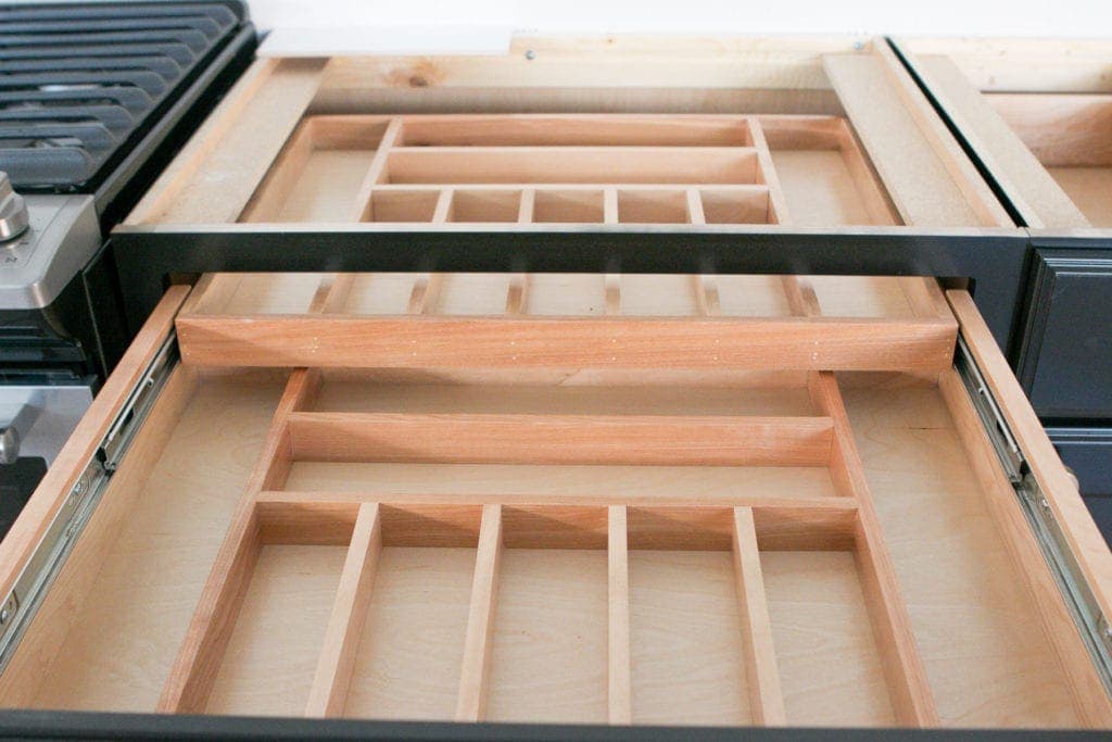 double layer utensil drawer