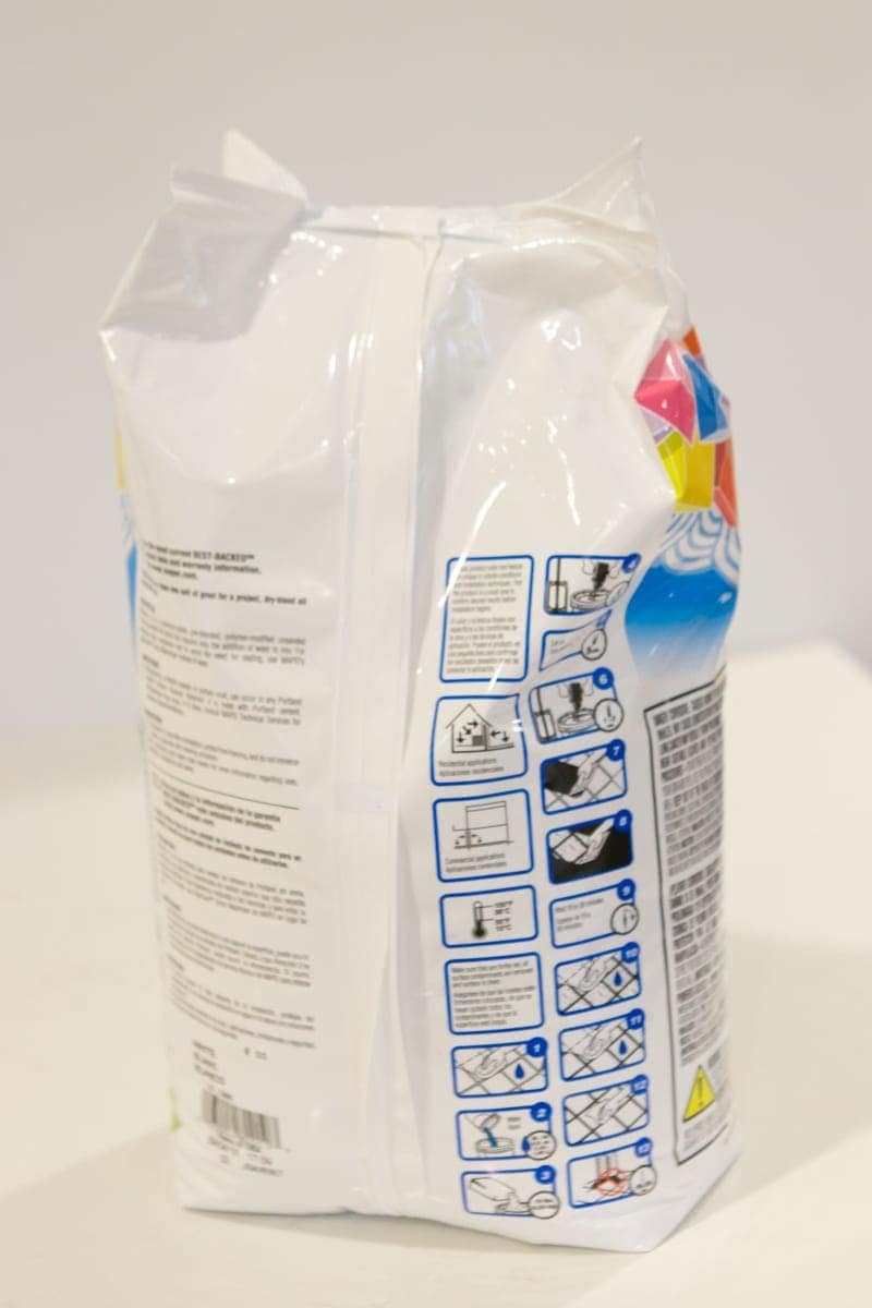 simple directions for mixing grout