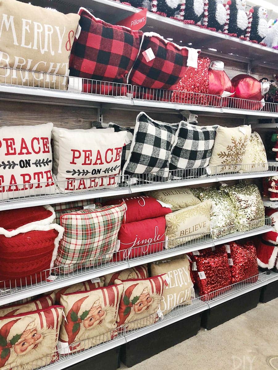 Christmas pillows at Michaels