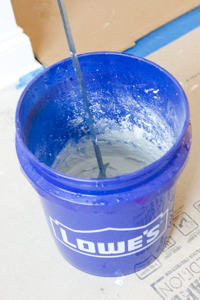 Lowe's bucket of grout