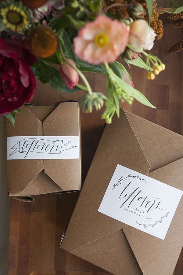 Thanksgiving leftover labels