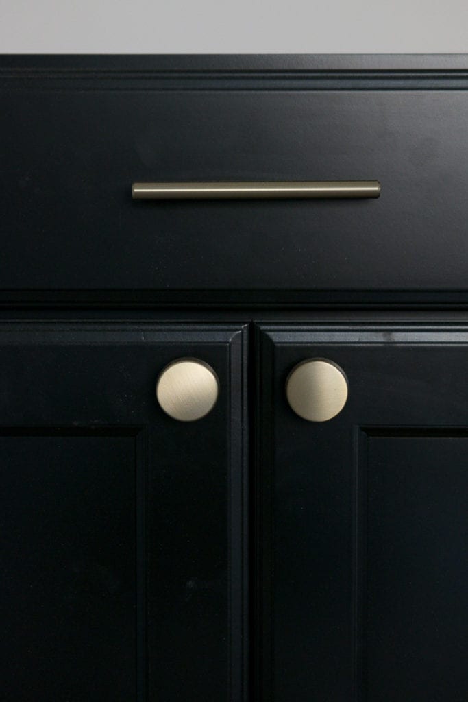 Champagne hardware from Lowe's