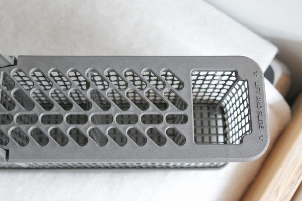 silverware organizer in a dishwasher