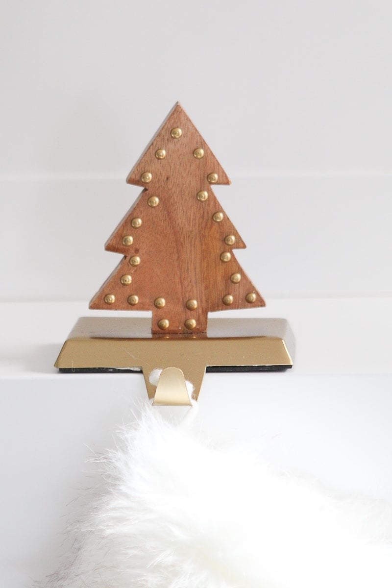 Wood stocking holder from Marshalls