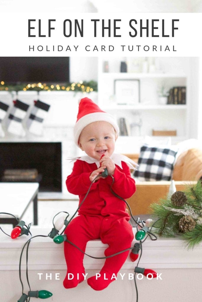 elf on the shelf holiday card tutorial