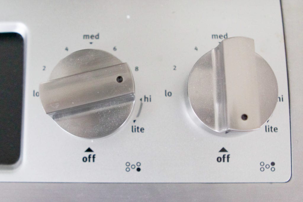 using a stove top for toffee