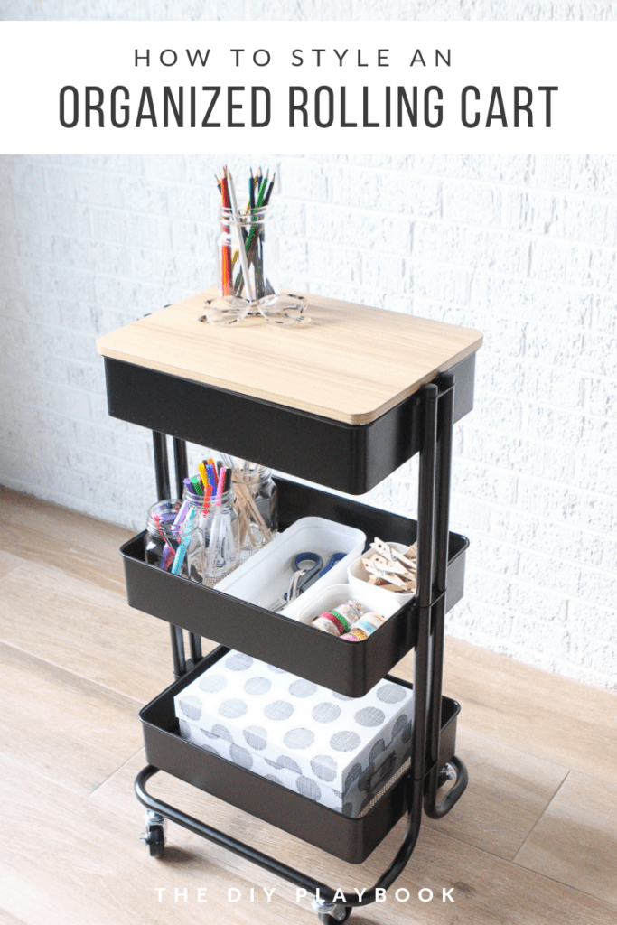 How to organize a rolling cart 3 ways