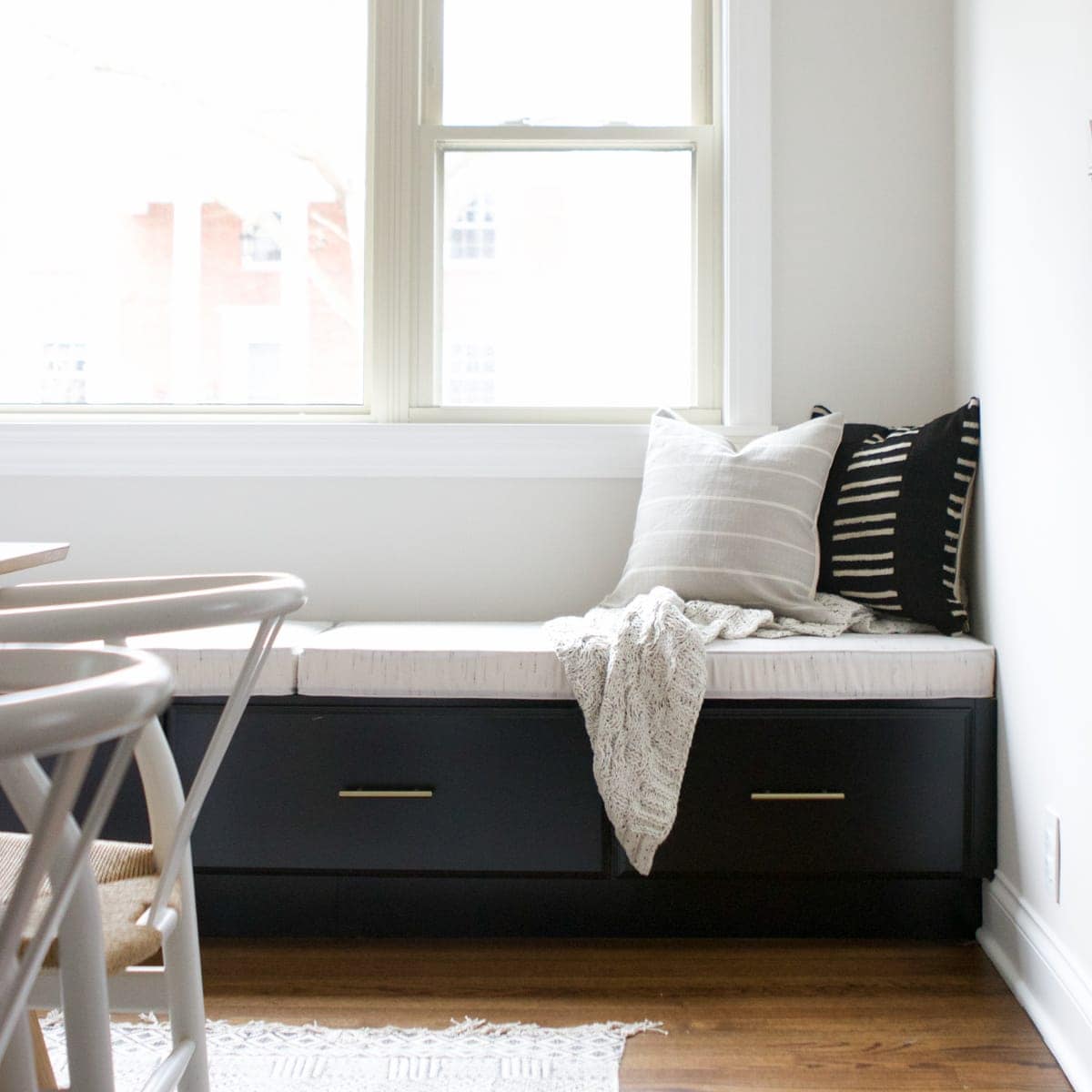 window seat in the dining room