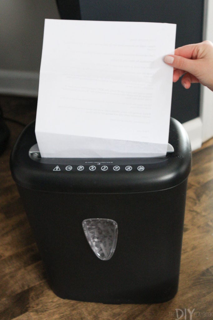Shredding mail