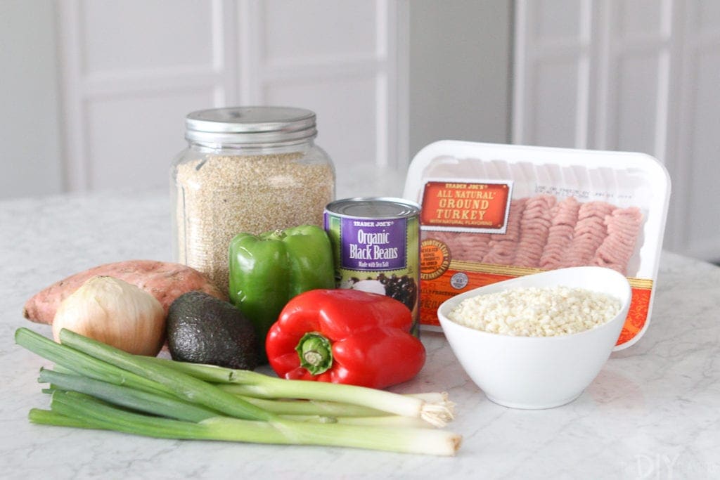 Ingredients for the protein bowl
