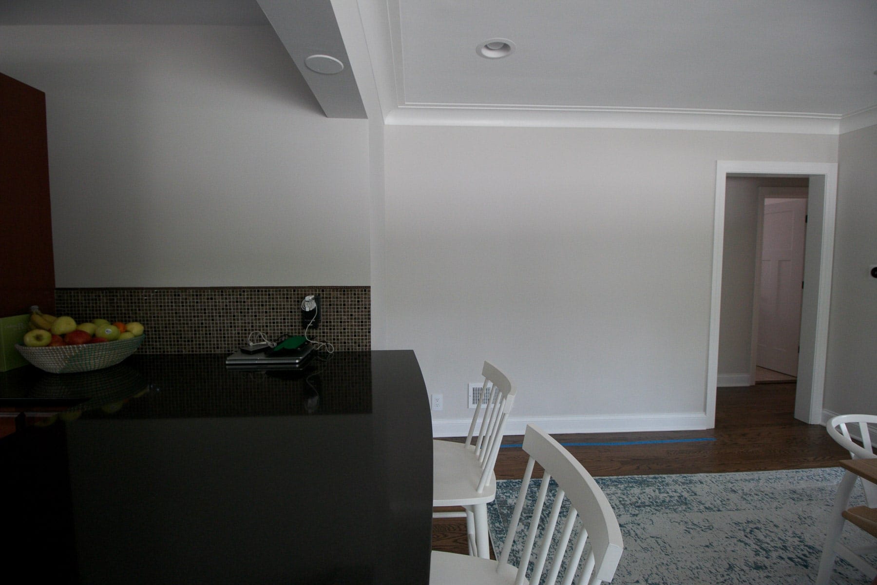 dark kitchen before