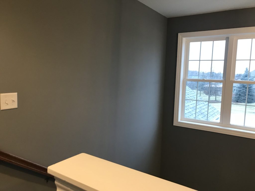blank stairwell wall