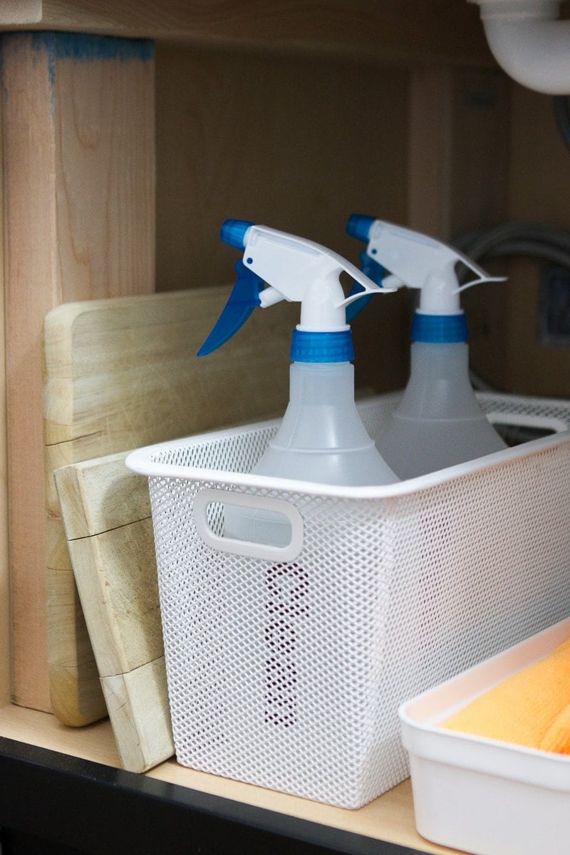 coral clutter under sink