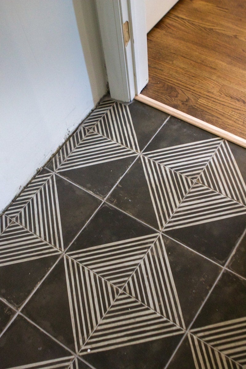 tile in the bathroom