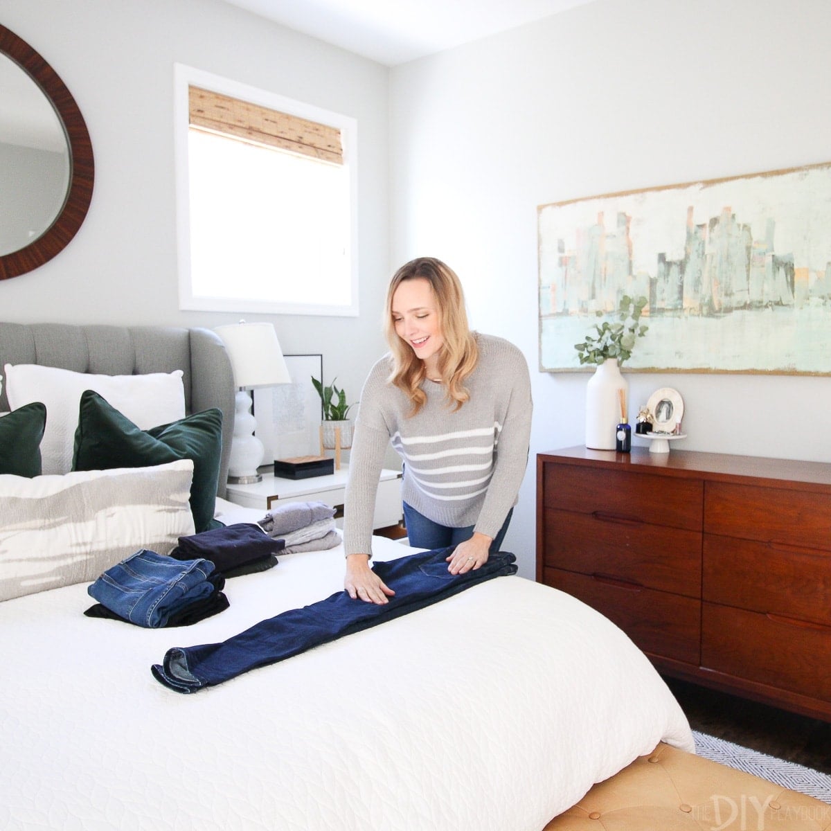 how to fold jeans like Marie Kondo