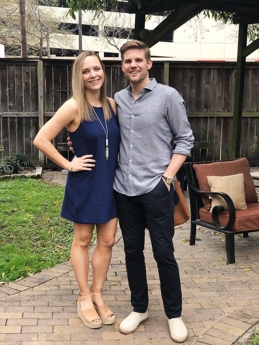 Casey and Finn before dinner