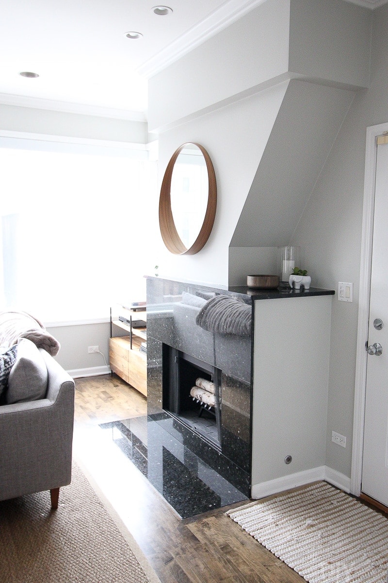 Our fireplace before the makeover