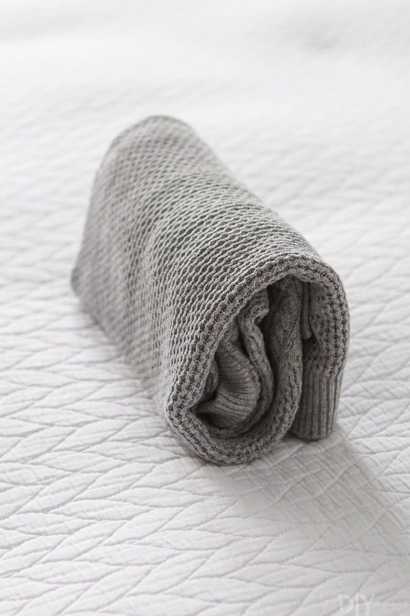 The Marie Kondo fold on a sweater