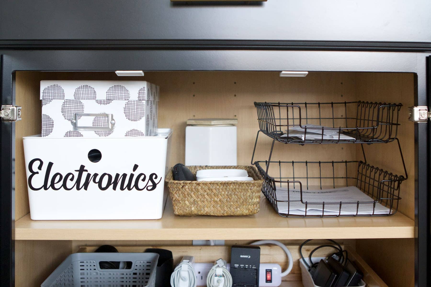 organized electronic cabinet