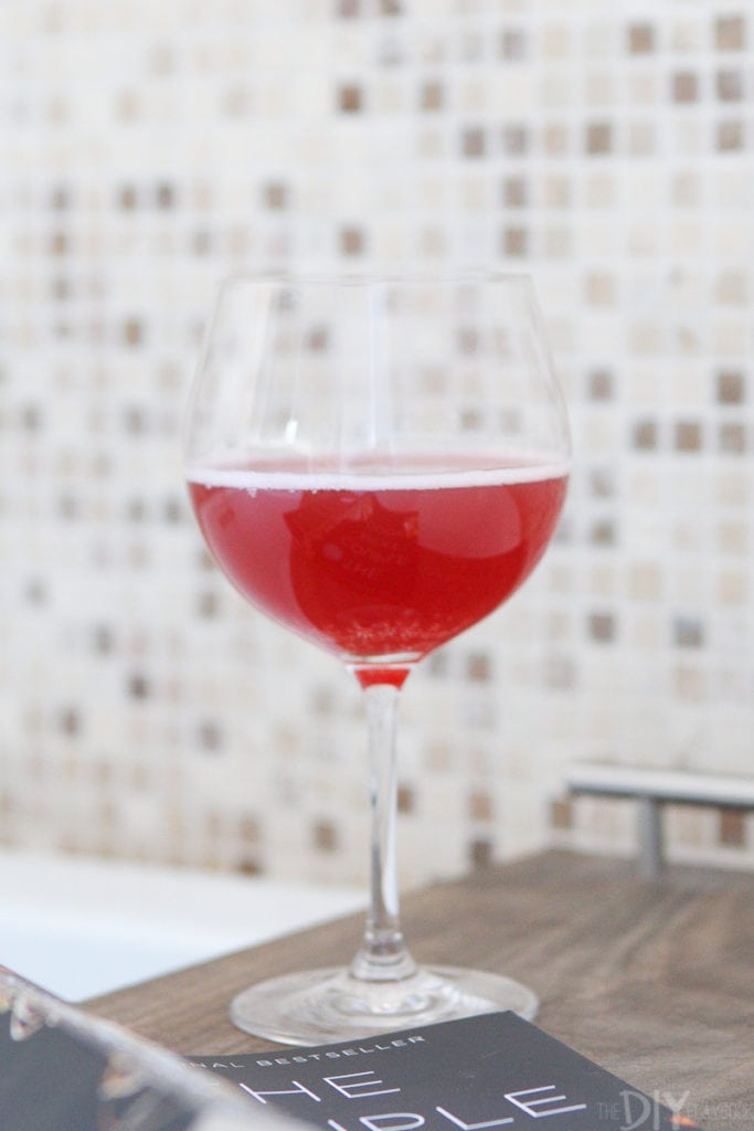 Glass of kombucha